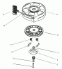 Toro 20012 - 22" Recycler Lawnmower, 2002 (220300001-220999999) Ersatzteile RECOIL STARTER ASSEMBLY NO. 590702 (OPTIONAL) TECUMSEH MODEL NO. LEV120-362003A