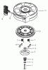 Toro 20012 - 22" Recycler Lawnmower, 2002 (220300001-220999999) Ersatzteile RECOIL STARTER NO. 590702 (OPTIONAL) TECUMSEH-LEV120-361541B