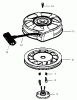 Toro 20012 - 22" Recycler Lawnmower, 2002 (220300001-220999999) Ersatzteile RECOIL STARTER NO. 590739 TECUMSEH-LEV120-361541B