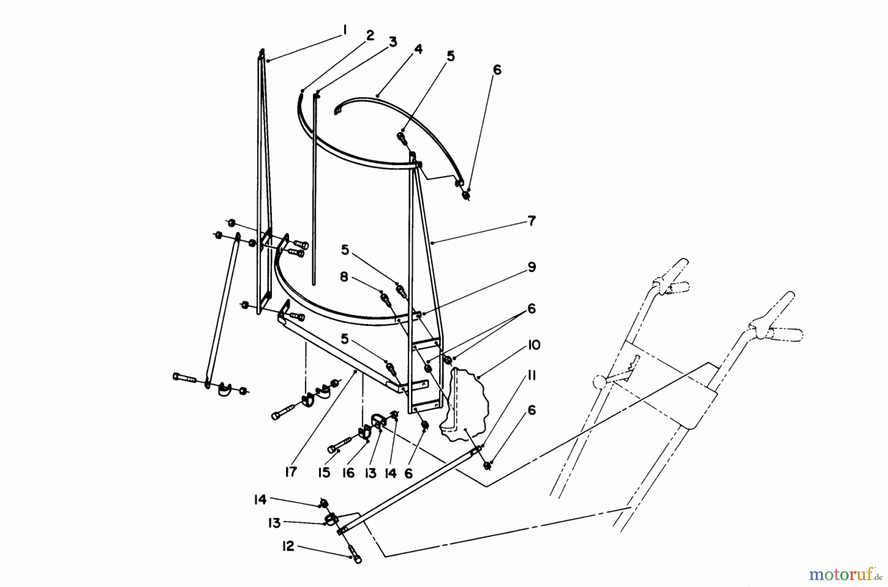 Toro Neu Accessories, Snow 88-0600 - Toro Snow Cab Kit, CCR 1000/2000, 521, 622 and 724 Snowthrowers FRAME ASSEMBLY