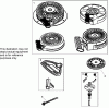 Toro 20012 - 22" Recycler Lawnmower, 2006 (260000001-260999999) Ersatzteile RECOIL STARTER ASSEMBLY NO. 590702 (OPTIONAL) TECUMSEH LV195EA-362003D