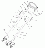 Toro 20014 - 22" Recycler Lawnmower, 2002 (220000001-220300000) Ersatzteile HANDLE ASSEMBLY