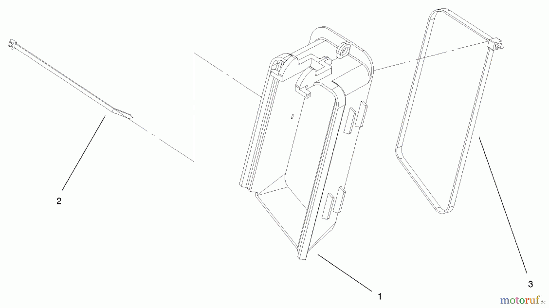 Toro Neu Mowers, Walk-Behind Seite 1 20021 (R-21S1B) - Toro Recycler Mower, R-21S1B, 2001 (210000001-210999999) BAG CHUTE ASSEMBLY (MODEL 20021 ONLY)