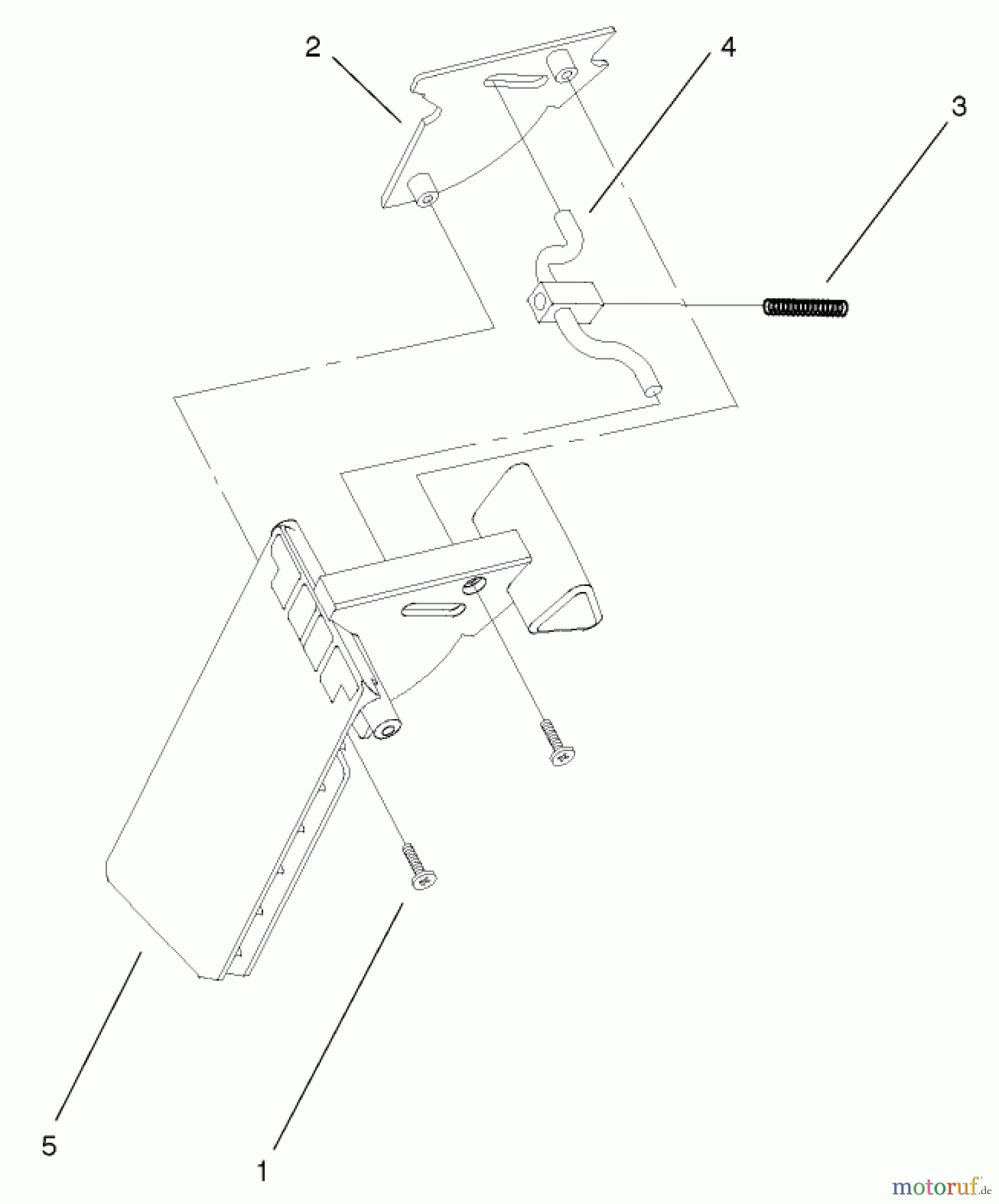 Toro Neu Mowers, Walk-Behind Seite 1 20021 (R-21S1B) - Toro Recycler Mower, R-21S1B, 2001 (210000001-210999999) DISCHARGE DOOR ASSEMBLY (MODEL 20021 ONLY)