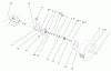 Toro 20021 (R-21S1B) - Recycler Mower, R-21S1B, 2001 (210000001-210999999) Ersatzteile GEAR CASE & WHEEL ASSEMBLY