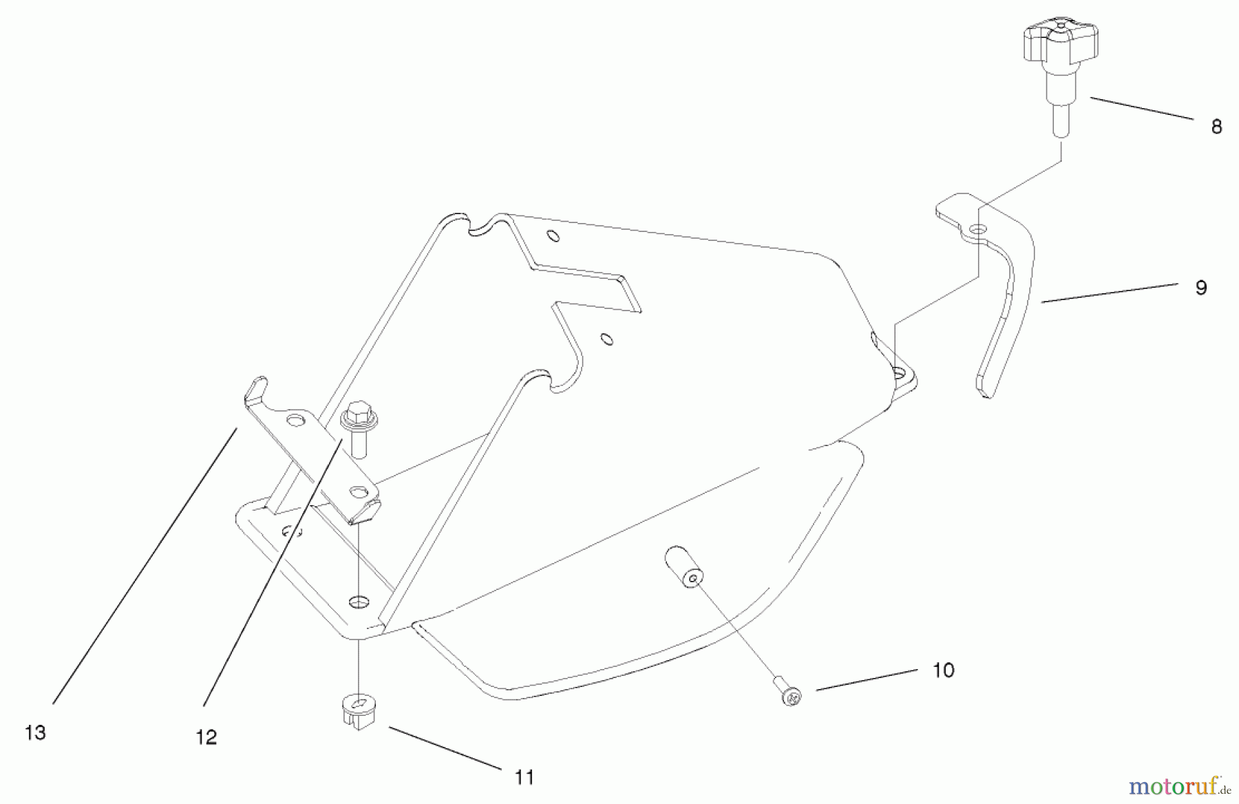 Toro Neu Mowers, Walk-Behind Seite 1 20021 (R-21S1B) - Toro Recycler Mower, R-21S1B, 2001 (210000001-210999999) REAR BAG TUNNEL ASSEMBLY