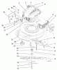 Toro 20023 (R-21SB) - Recycler Mower, R-21SB, 2000 (200000001-200999999) Ersatzteile ENGINE & BLADE ASSEMBLY