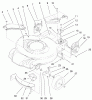 Toro 20029 - Recycler Mower, 1999 (9900001-9999999) Ersatzteile HOUSING, HANDLE BRACKETS & WHEEL ASSEMBLY
