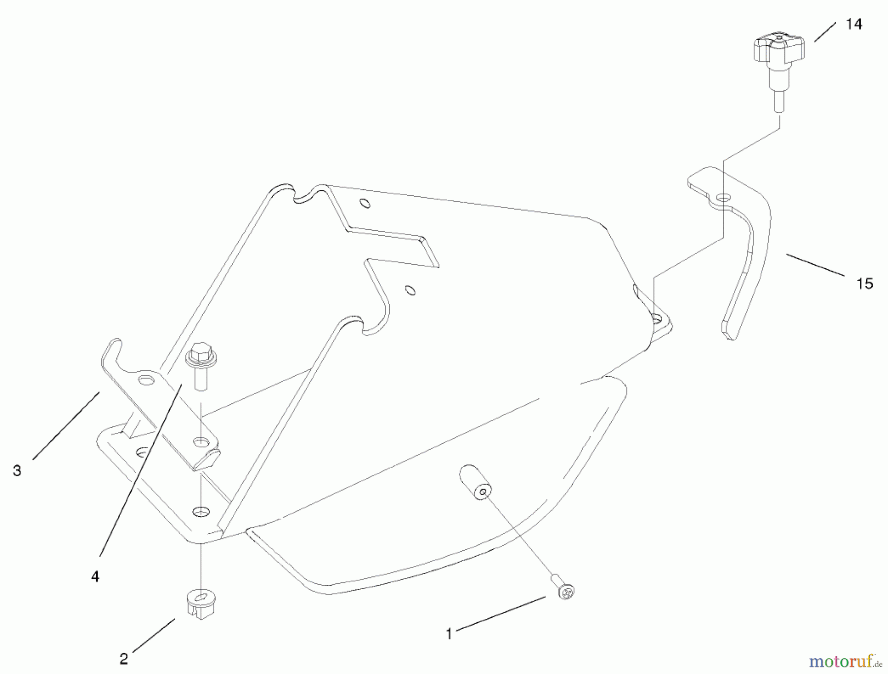 Toro Neu Mowers, Walk-Behind Seite 1 20025 - Toro Recycler Mower, 2001 (210000001-210999999) REAR BAG TUNNEL ASSEMBLY