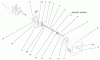 Toro 20027 (R-21OSB) - Recycler Mower, R-21OSB, 1999 (9900001-9999999) Ersatzteile GEAR CASE & WHEEL ASSEMBLY