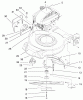 Toro 20028 - Recycler Mower, 1999 (9900001-9999999) Ersatzteile ENGINE & BLADE ASSEMBLY