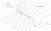 Toro 20028 - Recycler Mower, 1999 (9900001-9999999) Ersatzteile GEAR CASE & WHEEL ASSEMBLY