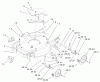 Toro 20033 - Super Recycler Mower, 2002 (220000001-220999999) Ersatzteile HOUSING, HANDLE BRACKET AND WHEEL ASSEMBLY