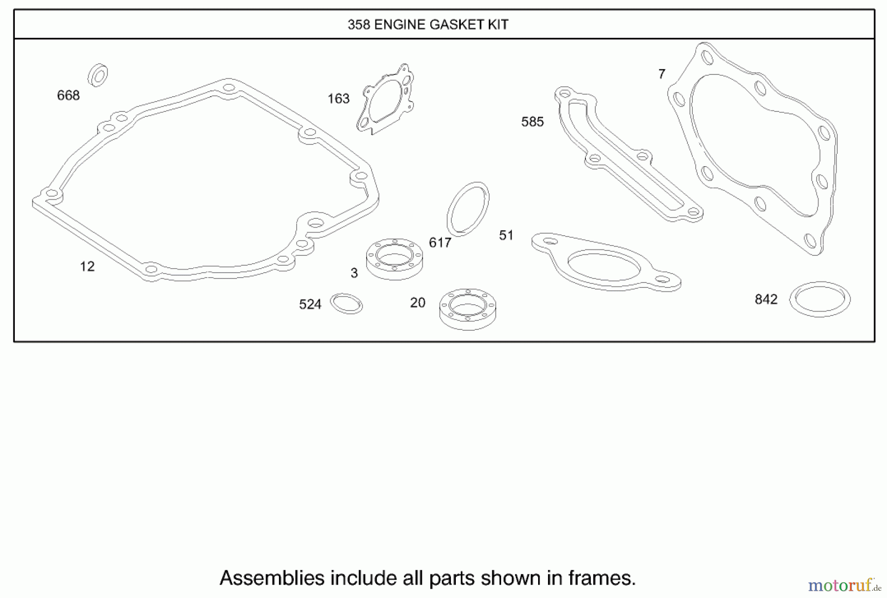 Toro Neu Mowers, Walk-Behind Seite 1 20033 - Toro Super Recycler Mower, 2004 (240000001-240999999) GASKET ASSEMBLY ENGINE BRIGGS AND STRATTON MODEL 123K02-0114-E1