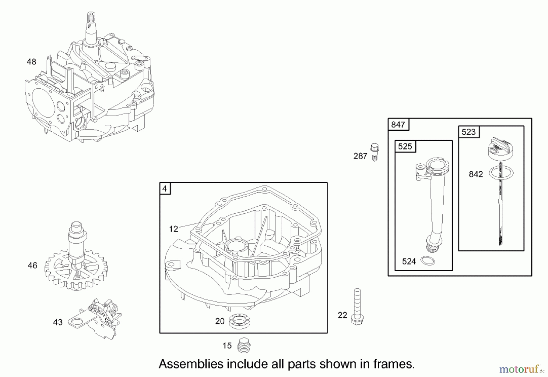 Toro Neu Mowers, Walk-Behind Seite 1 20036 - Toro Super Recycler Mower, 2004 (240000001-240999999) CRANKCASE ASSEMBLY BRIGGS AND STRATTON MODEL 123K02-0114-E1