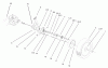 Toro 20036 - Super Recycler Mower, 2004 (240000001-240999999) Ersatzteile GEAR CASE AND WHEEL ASSEMBLY