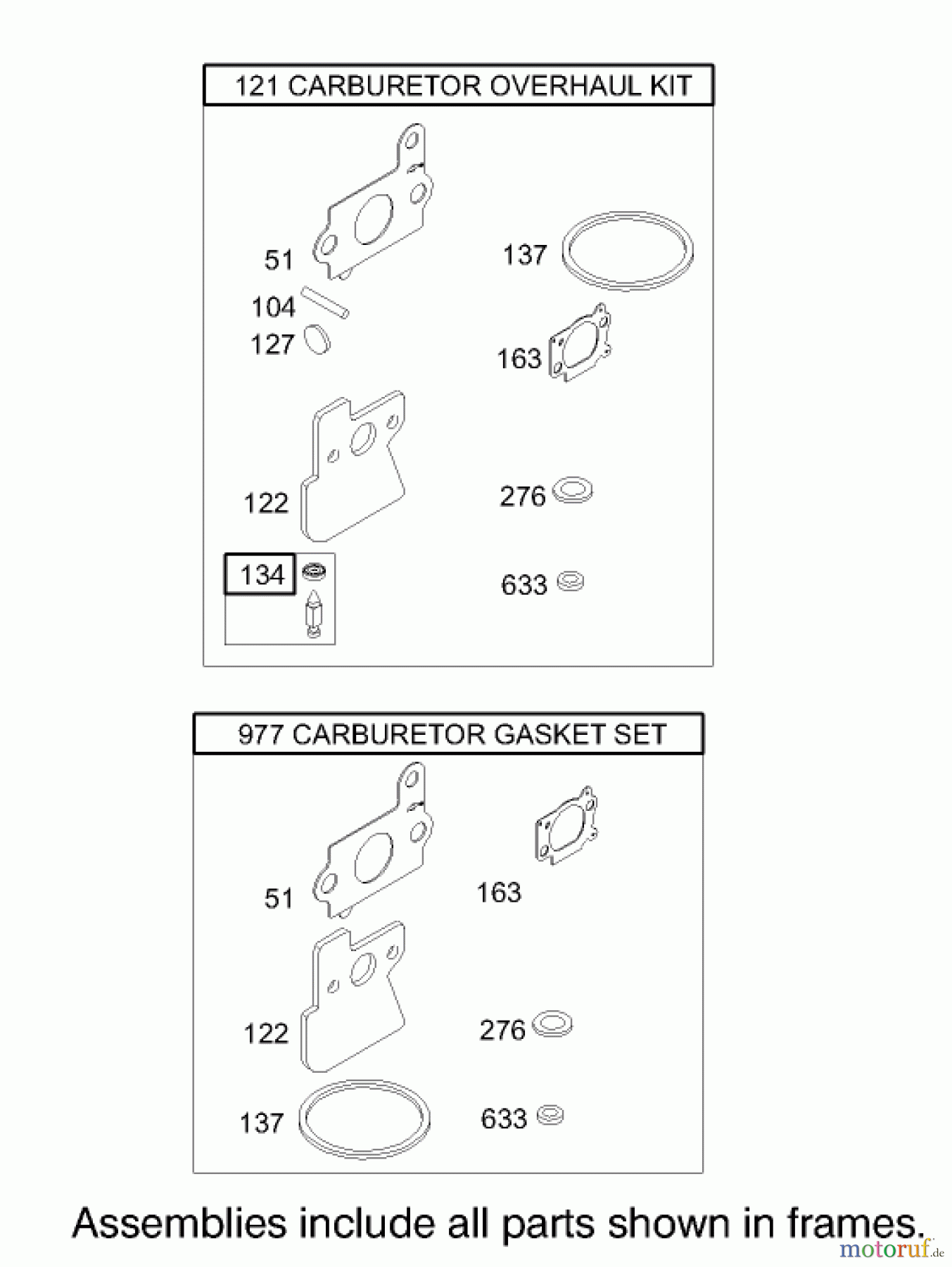 Toro Neu Mowers, Walk-Behind Seite 1 20039 - Toro Super Recycler Mower with Bag, 2004 (240000001-240999999) CARBURETOR OVERHAUL KIT ASSEMBLY BRIGGS AND STRATTON MODEL 122607-0118-E1