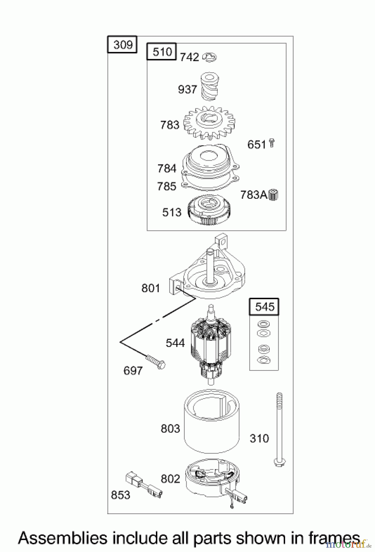 Toro Neu Mowers, Walk-Behind Seite 1 20039 - Toro Super Recycler Mower with Bag, 2003 (230000001-230999999) STARTER ASSEMBLY BRIGGS AND STRATTON MODEL 122607-0118-E1 #2