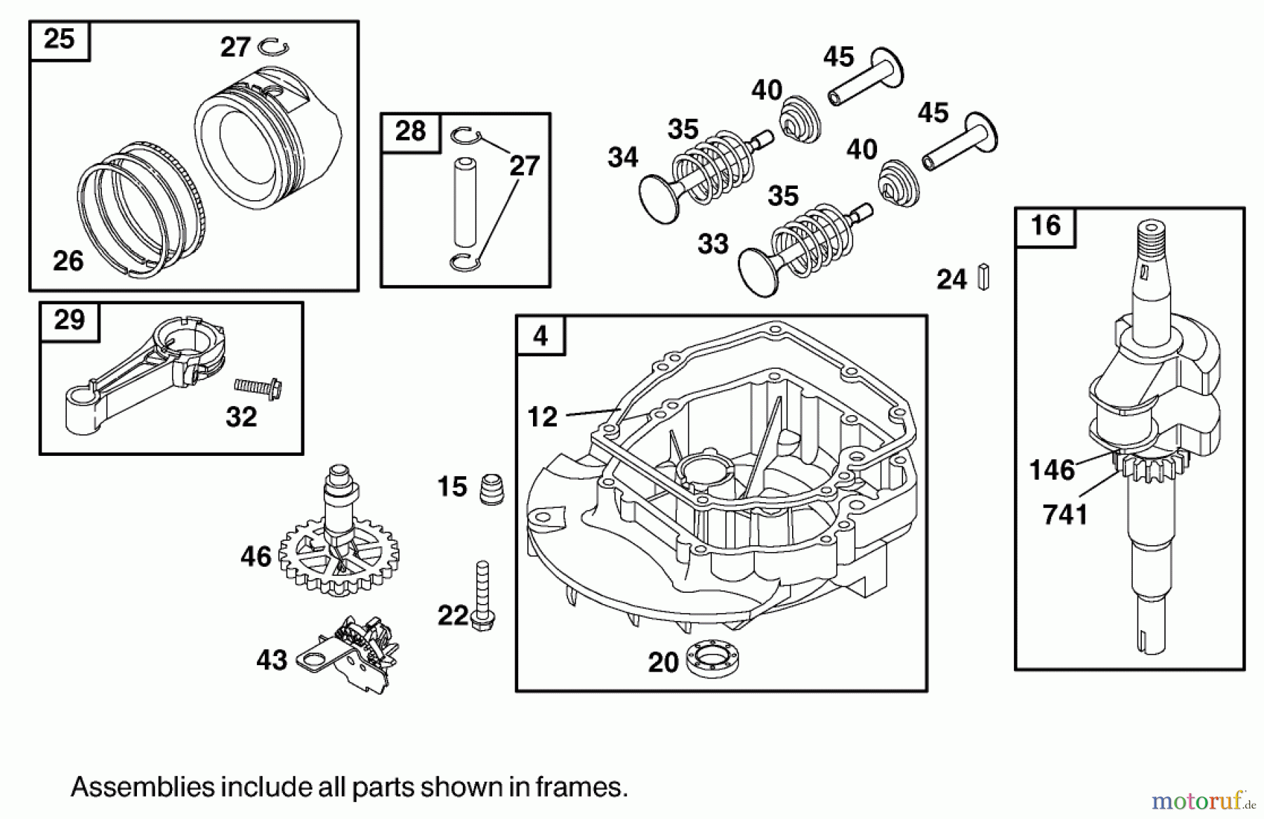 Toro Neu Mowers, Walk-Behind Seite 1 20045 (SR-21SE) - Toro Super Recycler Mower, SR-21SE, 2000 (200000001-200999999) CRANKSHAFT ASSEMBLY BRIGGS AND STRATTON 12H807-1775-E1