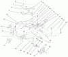 Toro 20045 (SR-21SE) - Super Recycler Mower, SR-21SE, 1999 (9900001-9999999) Ersatzteile HOUSING, HANDLE BRACKET AND WHEEL ASSEMBLY