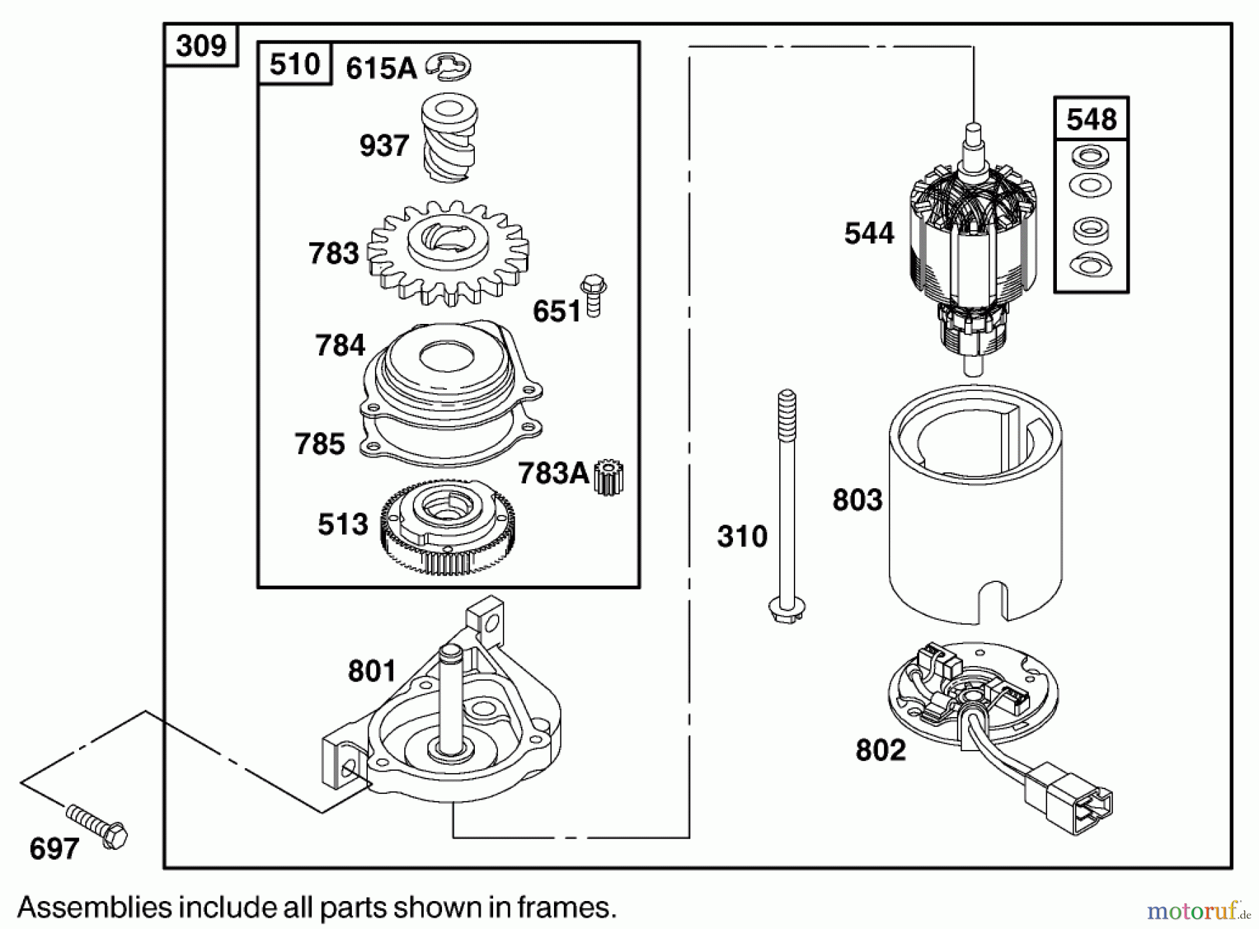 Toro Neu Mowers, Walk-Behind Seite 1 20045 (SR-21SE) - Toro Super Recycler Mower, SR-21SE, 2000 (200000001-200999999) STARTER MOTOR ASSEMBLY BRIGGS AND STRATTON 12H807-1775-E1
