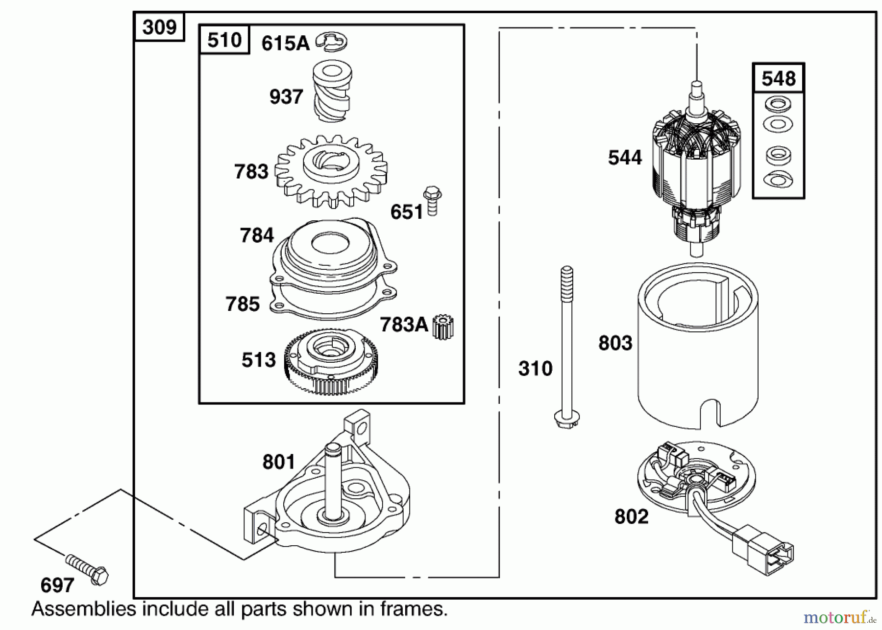 Toro Neu Mowers, Walk-Behind Seite 1 20045 (SR-21SE) - Toro Super Recycler Mower, SR-21SE, 2001 (210000001-210999999) ELECTRIC STARTER ASSEMBLY BRIGGS AND STRATTON MODEL 12H807-1775-E1