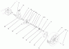 Toro 20046 (SR-21OSK) - Super Recycler Mower, SR-21OSK, 2000 (200000001-200999999) Ersatzteile GEAR CASE & WHEEL ASSEMBLY