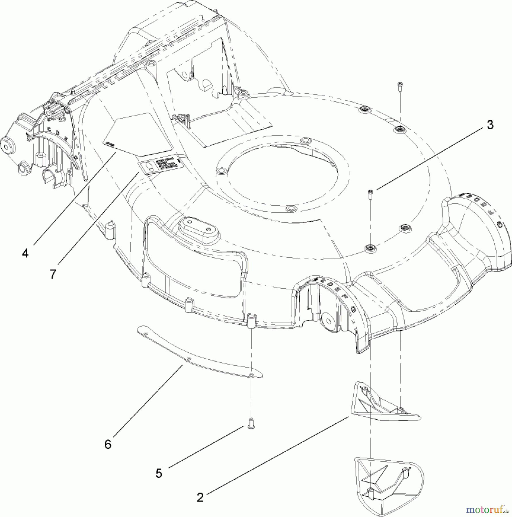 Toro Neu Mowers, Walk-Behind Seite 1 20053 - Toro Super Recycler Lawn Mower, 2006 (260000001-260999999) HOUSING ASSEMBLY NO. 108-4750