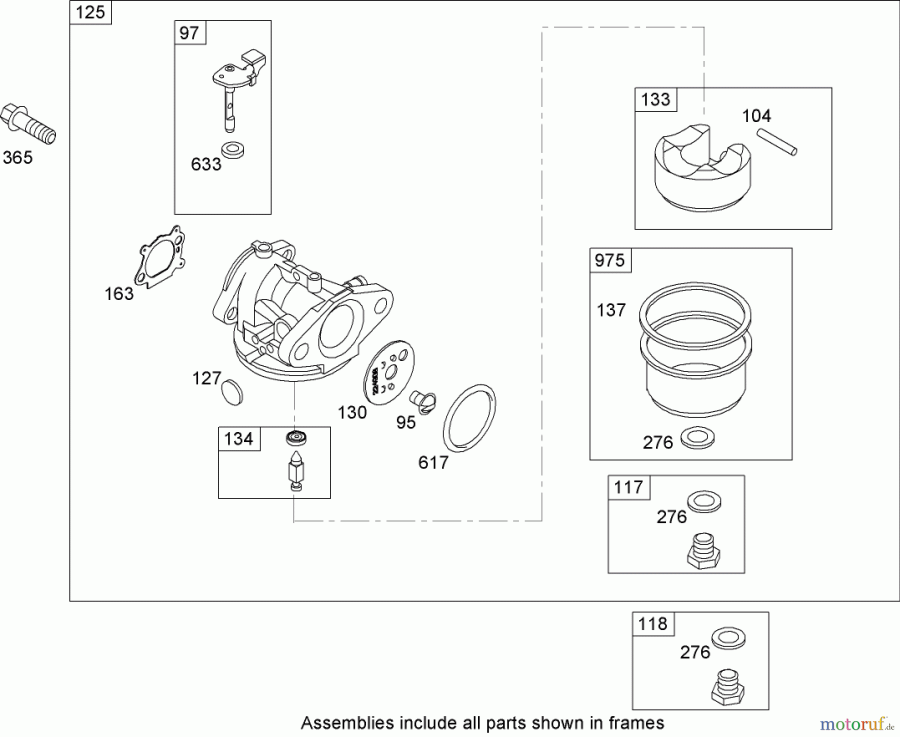 Toro Neu Mowers, Walk-Behind Seite 1 20055 - Toro Super Recycler Lawn Mower, 2007 (270000001-270999999) CARBURETOR ASSEMBLY BRIGGS AND STRATTON 126T02-0206-E1