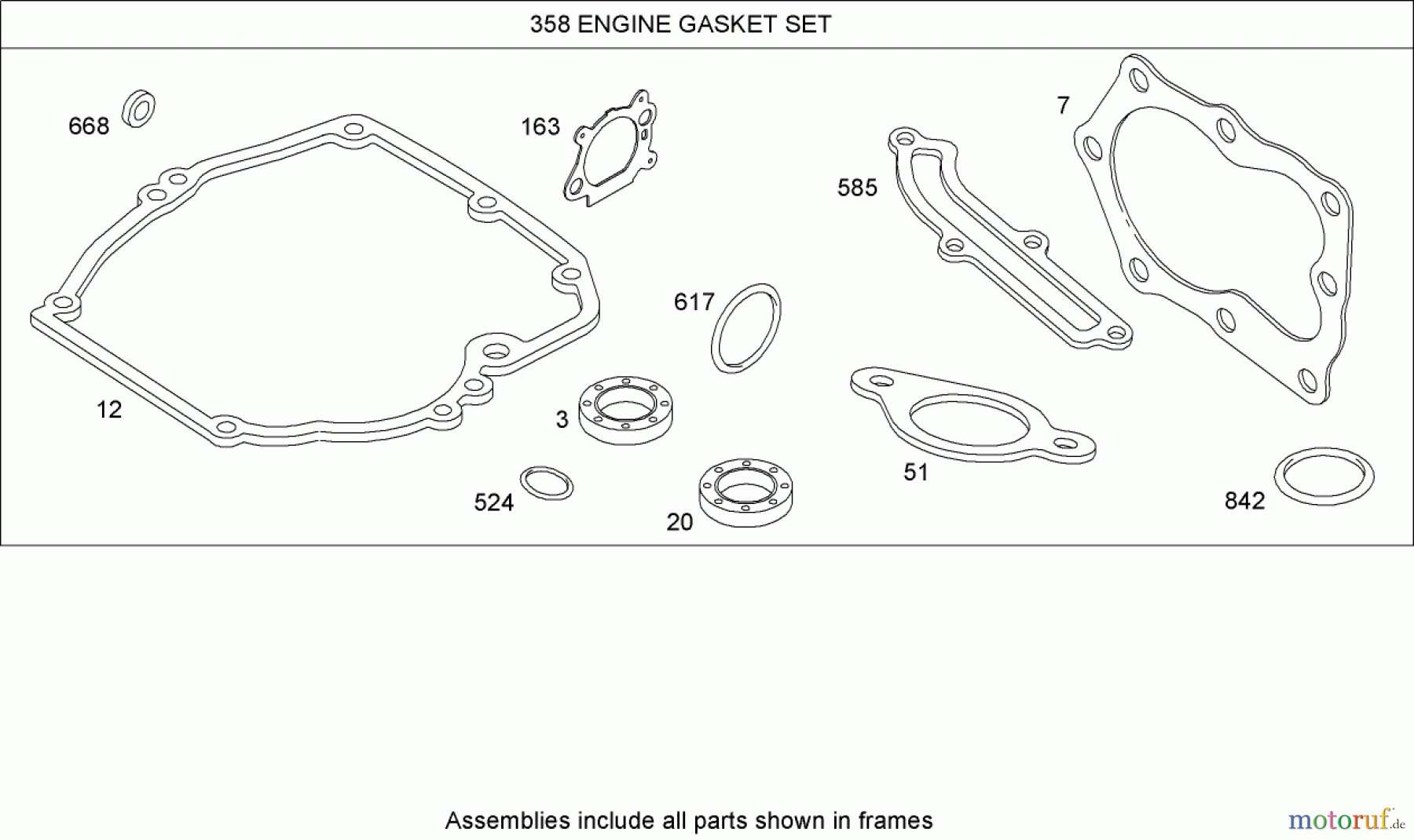  Toro Neu Mowers, Walk-Behind Seite 1 20055 - Toro Super Recycler Lawn Mower, 2007 (270000001-270999999) GASKET KIT BRIGGS AND STRATTON 126T02-0206-E1