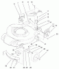 Toro 20061 - Recycler Mower, with Bag, 1999 (9900001-9999999) Ersatzteile HOUSING, HANDLE BRACKETS, & WHEEL ASSEMBLY