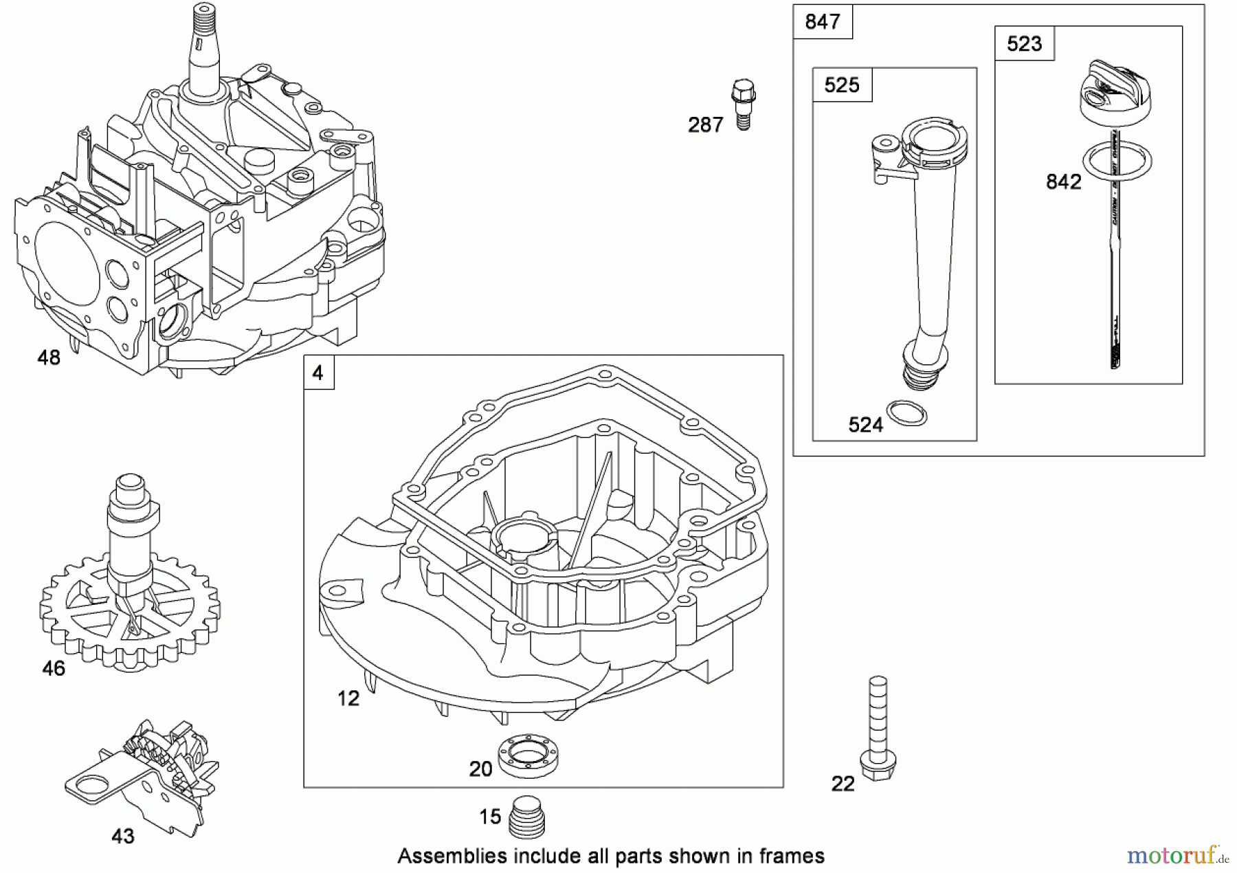Toro Neu Mowers, Walk-Behind Seite 1 20090C - Toro Super Recycler Lawn Mower, 2009 (290000001-290999999) CRANKCASE ASSEMBLY BRIGGS AND STRATTON 126T02-0236-B1