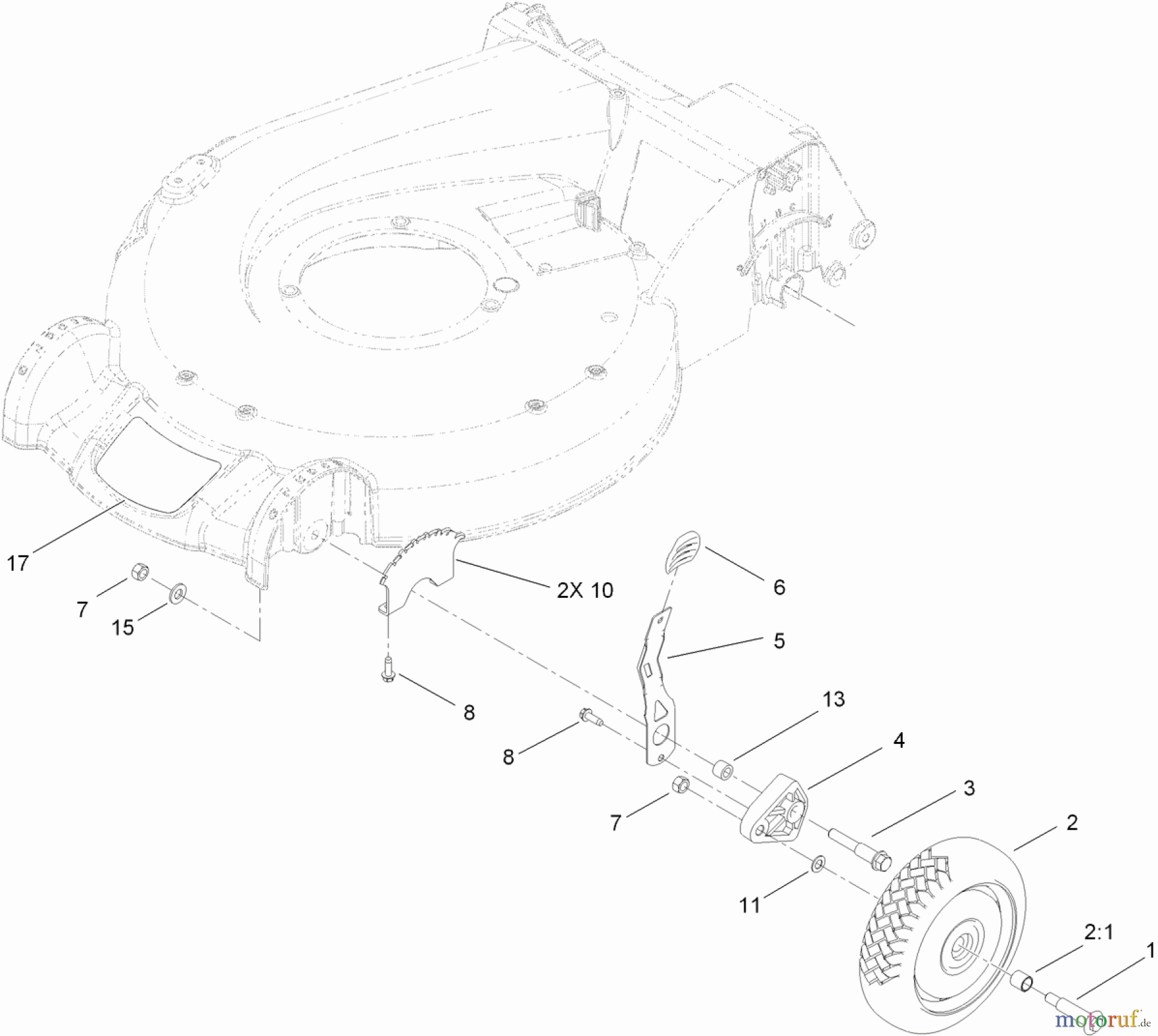 Toro Neu Mowers, Walk-Behind Seite 1 20092 - Toro Super Recycler Lawn Mower, 2010 (310020058-310020237) HEIGHT-OF-CUT ASSEMBLY