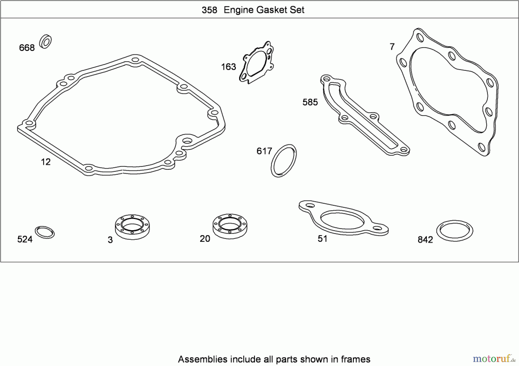 Toro Neu Mowers, Walk-Behind Seite 1 20093C - Toro Super Recycler Lawn Mower, 2008 (280000001-280999999) ENGINE GASKET SET BRIGGS AND STRATTON 126T02-0237-B1