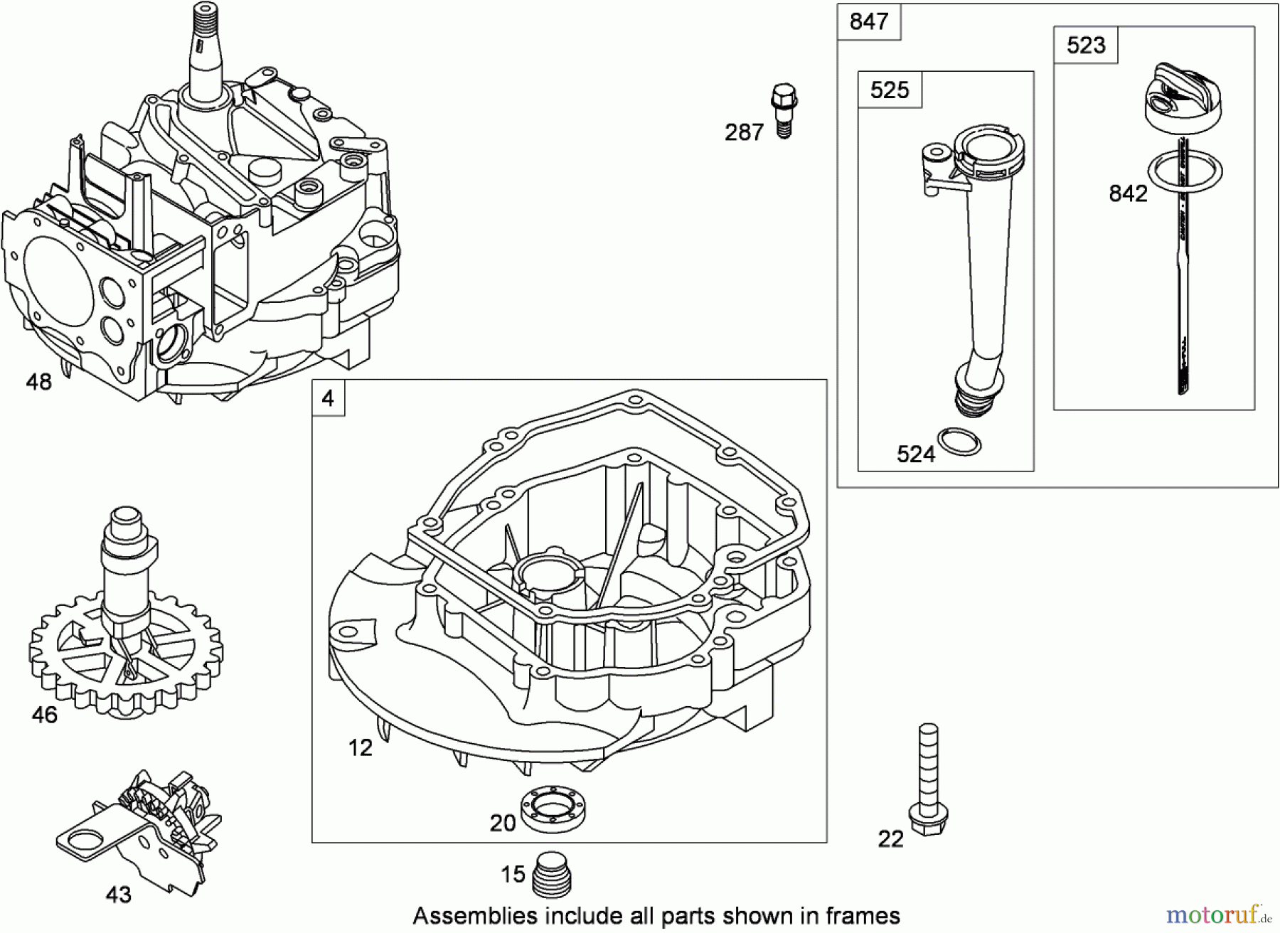 Toro Neu Mowers, Walk-Behind Seite 1 20095C - Toro Super Recycler Lawn Mower, 2008 (280000001-280999999) CRANKCASE ASSEMBLY BRIGGS AND STRATTON 126T07-0238-B1