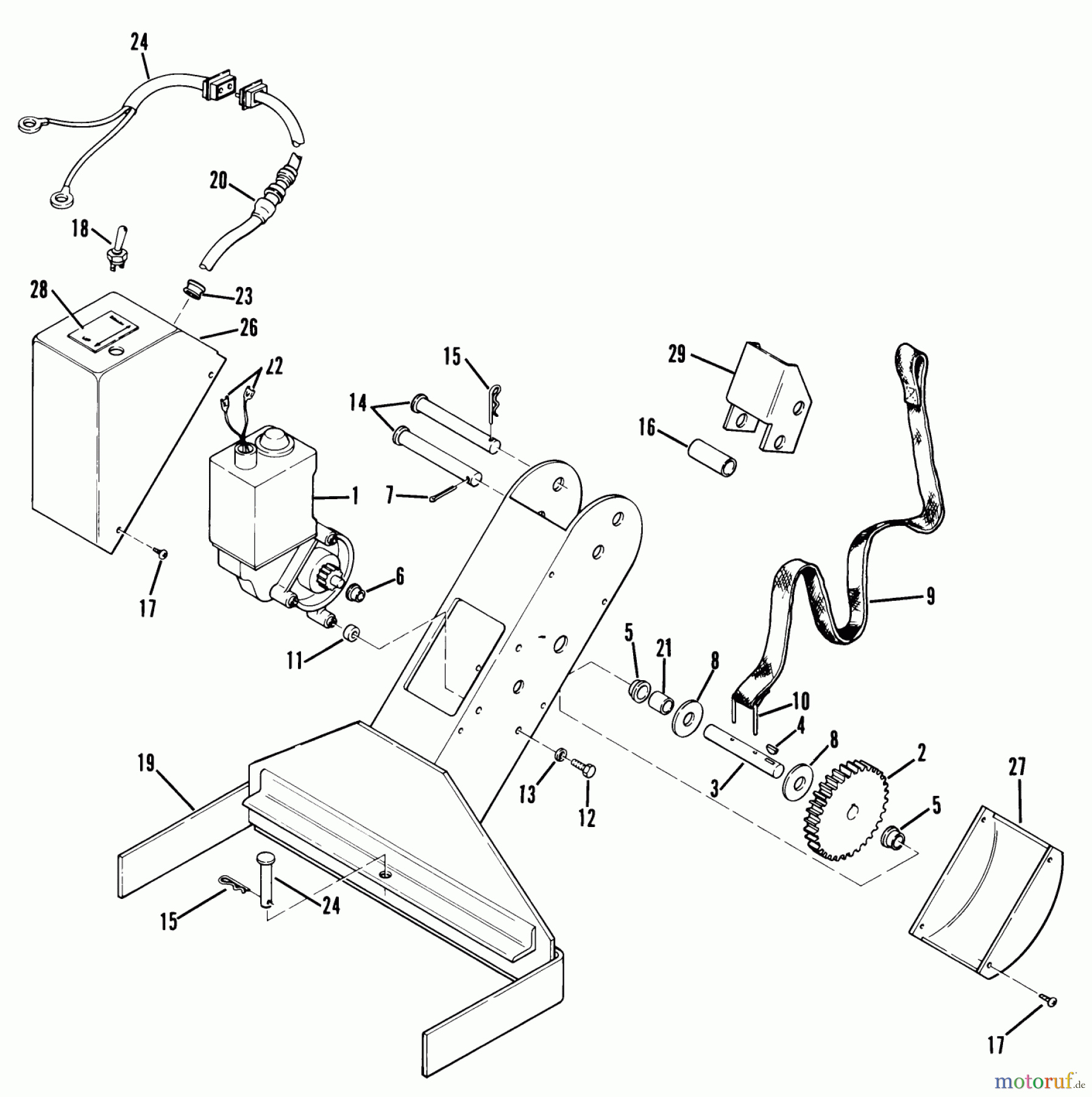 Toro Neu Accessories 85641 - Toro Electric Lift, 1976 PARTS LIST FOR REAR ELECTRIC LIFT FACTORY ORDER NUMBER 8-5641