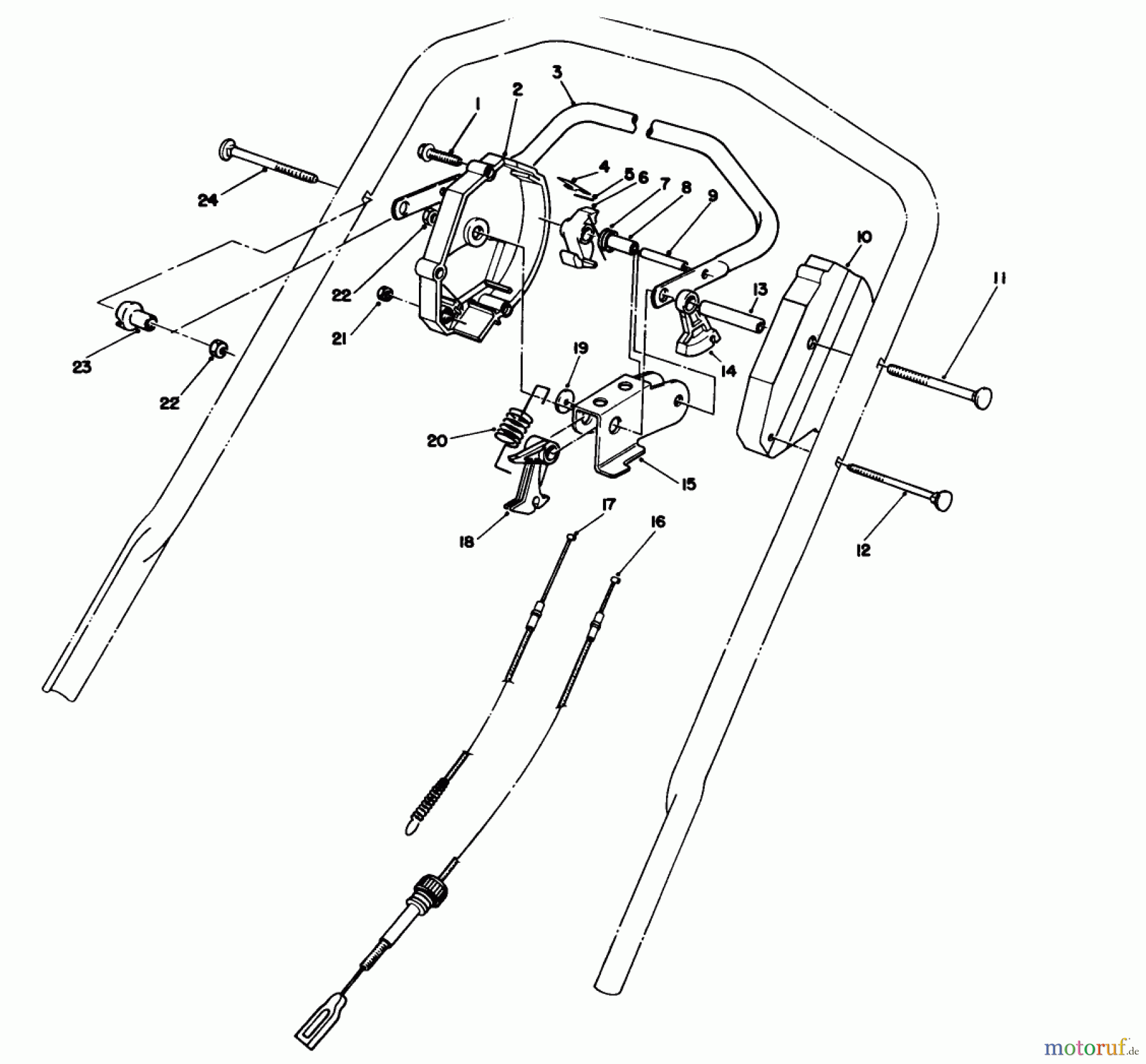 Toro Neu Mowers, Walk-Behind Seite 1 20106 - Toro Lawnmower, 1991 (1000001-1999999) TRACTION CONTROL ASSEMBLY