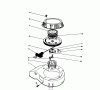 Toro 20106 - Lawnmower, 1992 (2000001-2999999) Ersatzteile RECOIL ASSEMBLY (ENGINE MODEL NO. 47PM1-2)