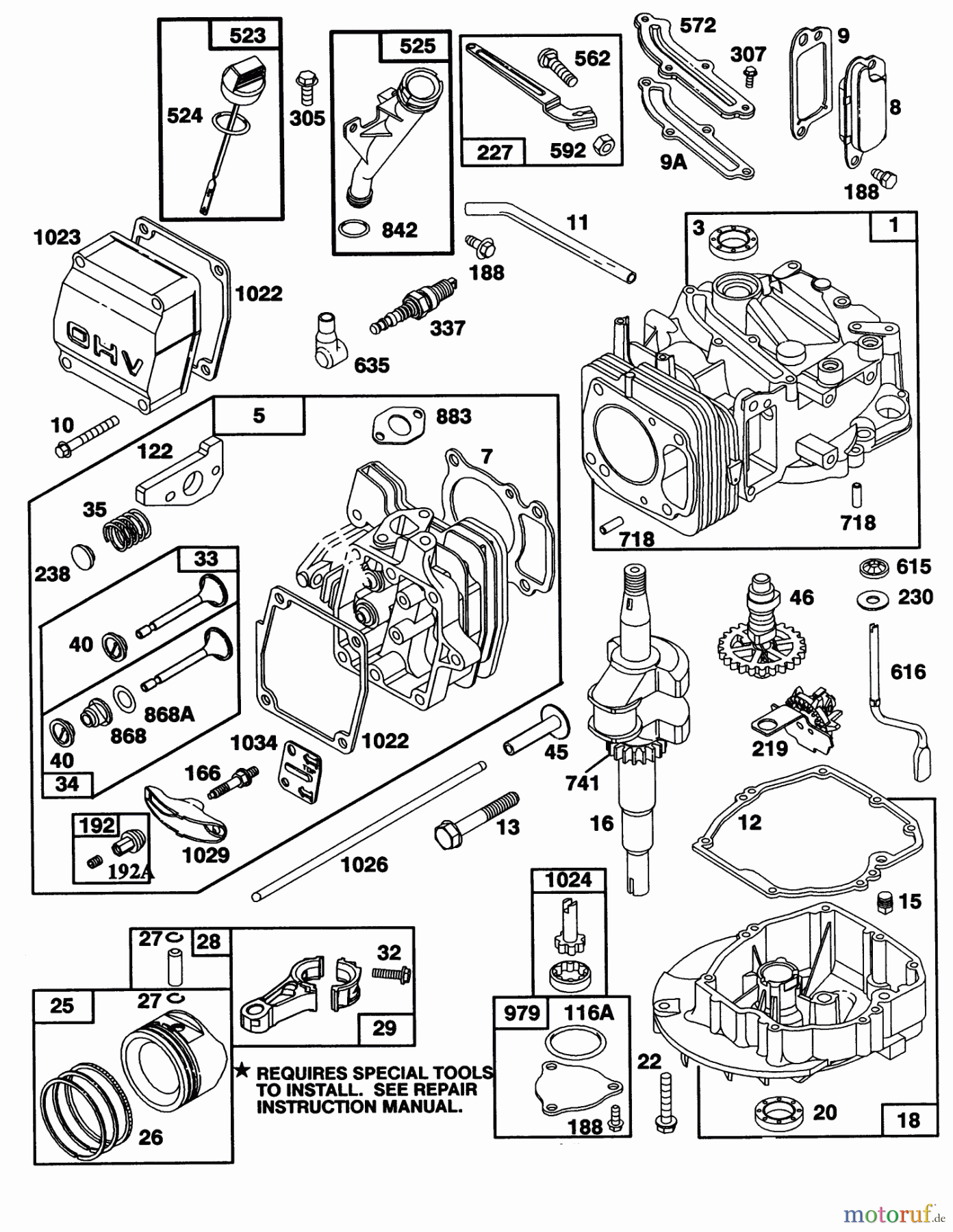 Toro Neu Mowers, Walk-Behind Seite 1 20107 - Toro Lawnmower, 1991 (1000001-1999999) ENGINE GTS-150 77-8980 #1