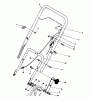 Toro 20181 - 18" Recycler II, 1993 (3900001-3999999) Ersatzteile HANDLE & THROTTLE CONTROL ASSEMBLY
