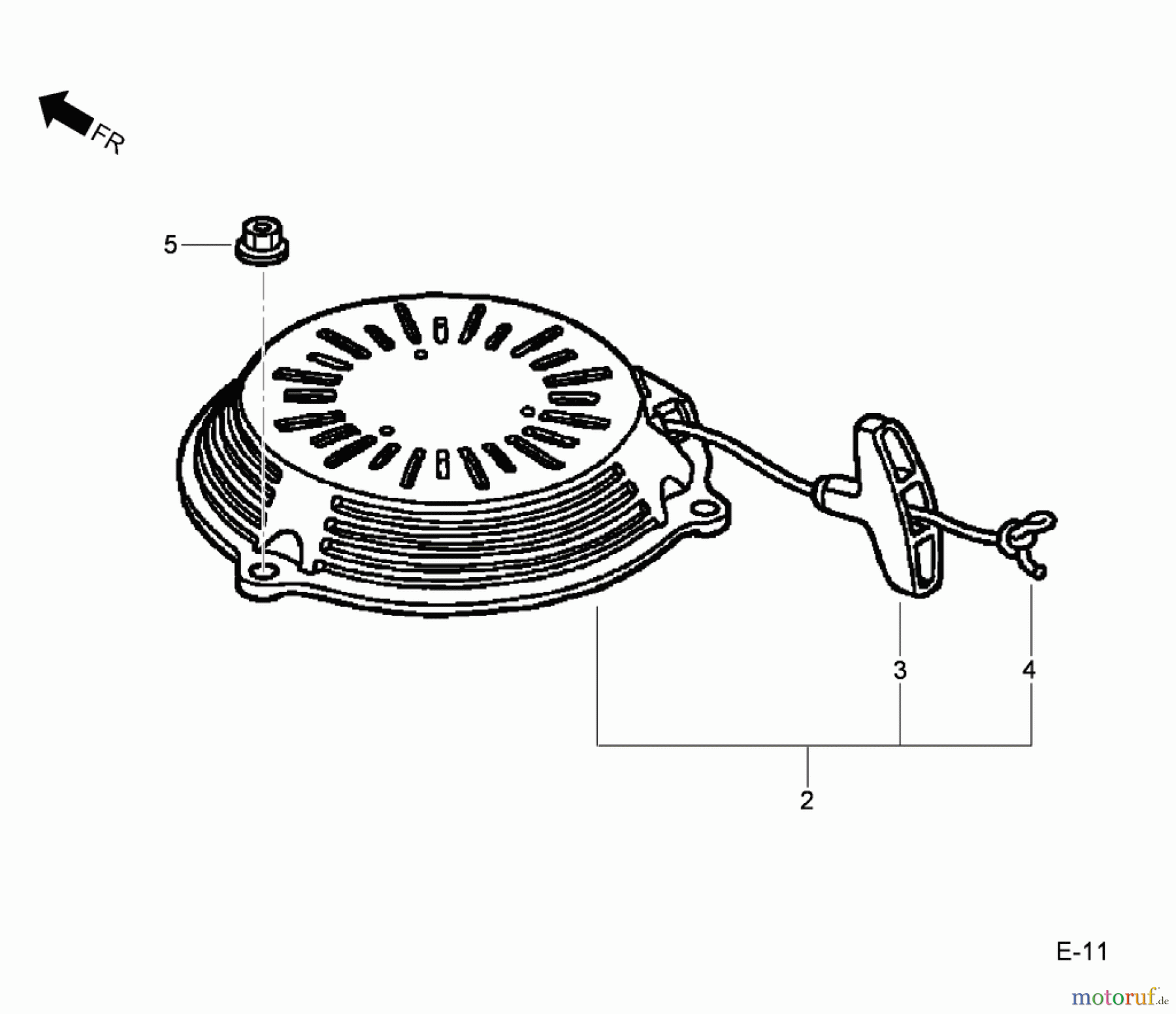 Toro Neu Mowers, Walk-Behind Seite 1 20192 - Toro Super Bagger Lawn Mower, 2009 (290000001-290999999) RECOIL STARTER ASSEMBLY HONDA GCV160L AS3A