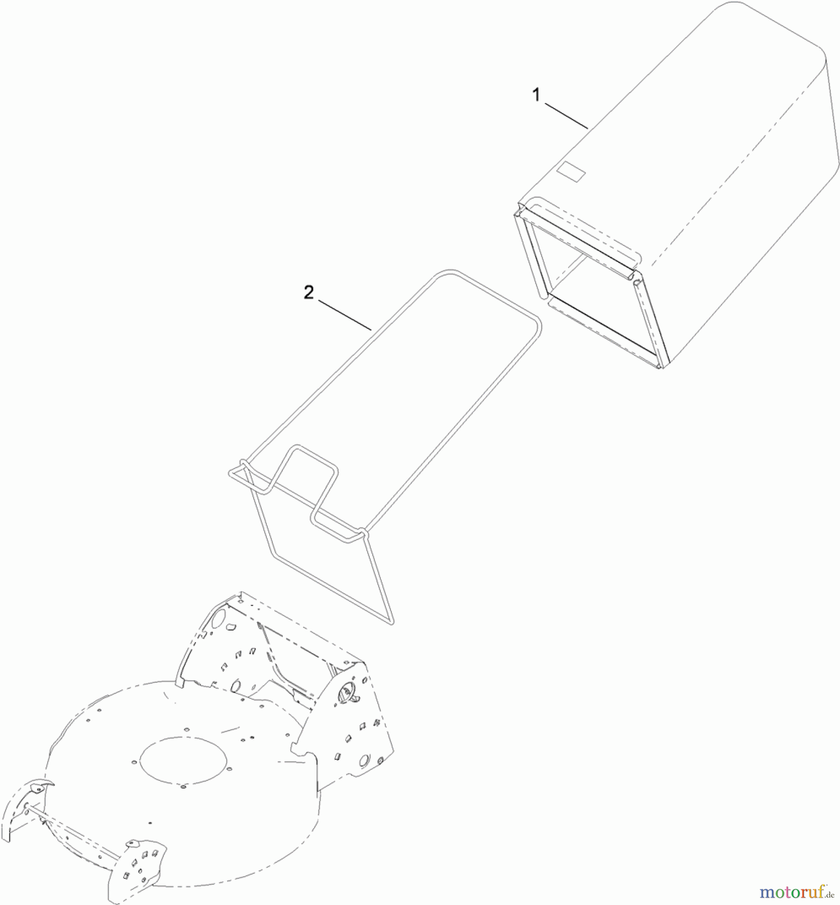 Toro Neu Mowers, Walk-Behind Seite 1 20192 - Toro Super Bagger Lawn Mower, 2010 (310000001-310999999) REAR BAG ASSEMBLY