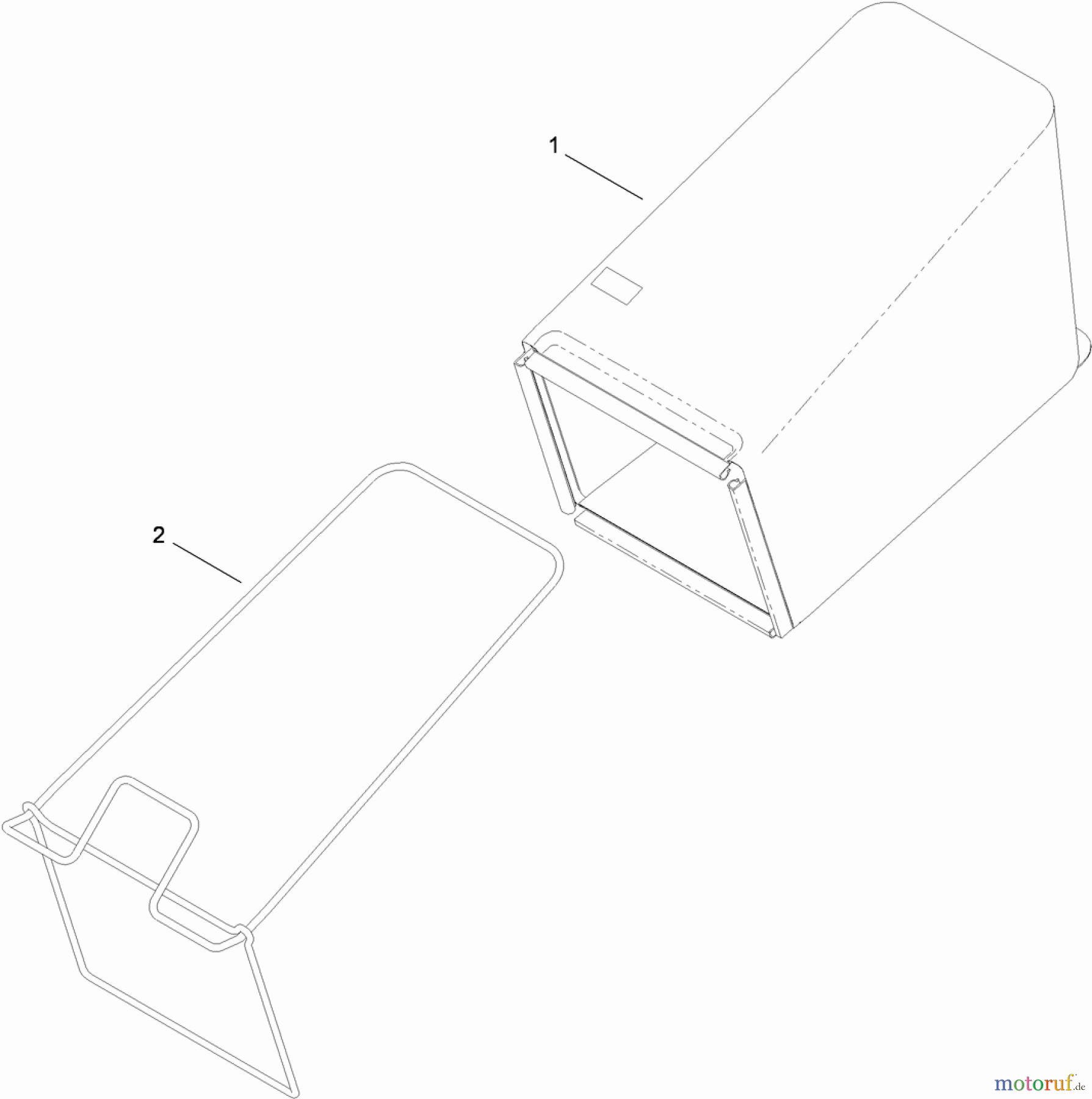 Toro Neu Mowers, Walk-Behind Seite 1 20197 - Toro Super Bagger Lawn Mower, 2010 (310000001-310999999) REAR BAG ASSEMBLY