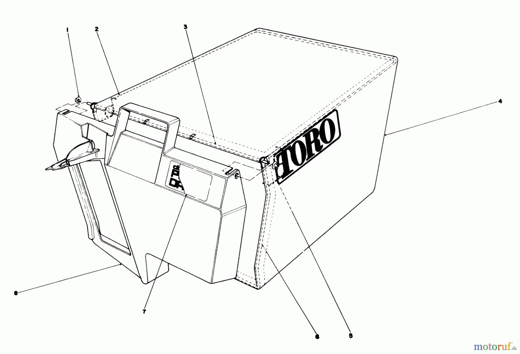 Toro Neu Mowers, Walk-Behind Seite 1 20210 - Toro Lawnmower, 1992 (2000001-2999999) RECYCLER BAGGING KIT MODEL NO. 59174 (OPTIONAL) #2