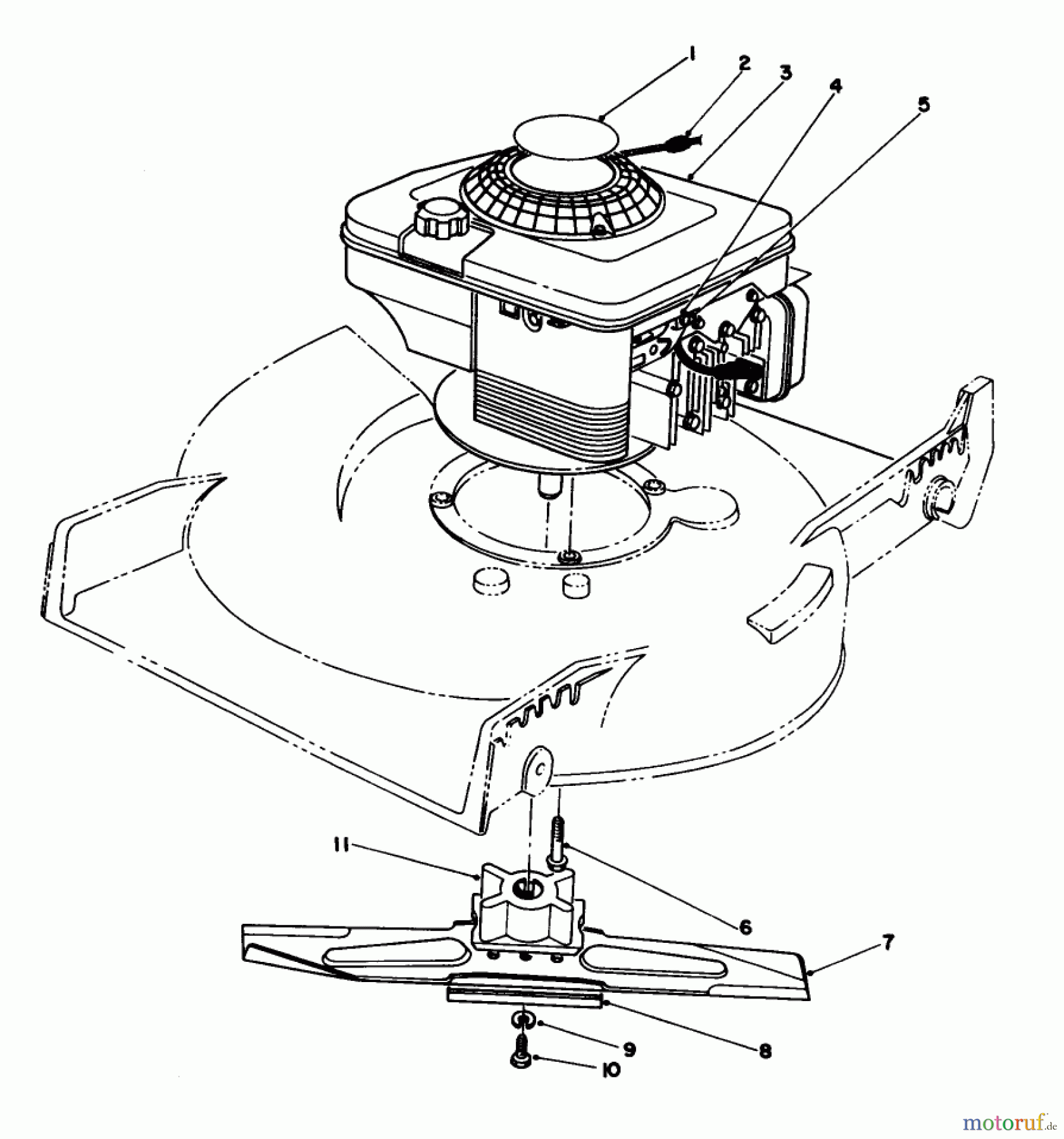 Toro Neu Mowers, Walk-Behind Seite 1 20213 - Toro Lawnmower, 1991 (1000001-1999999) ENGINE ASSEMBLY