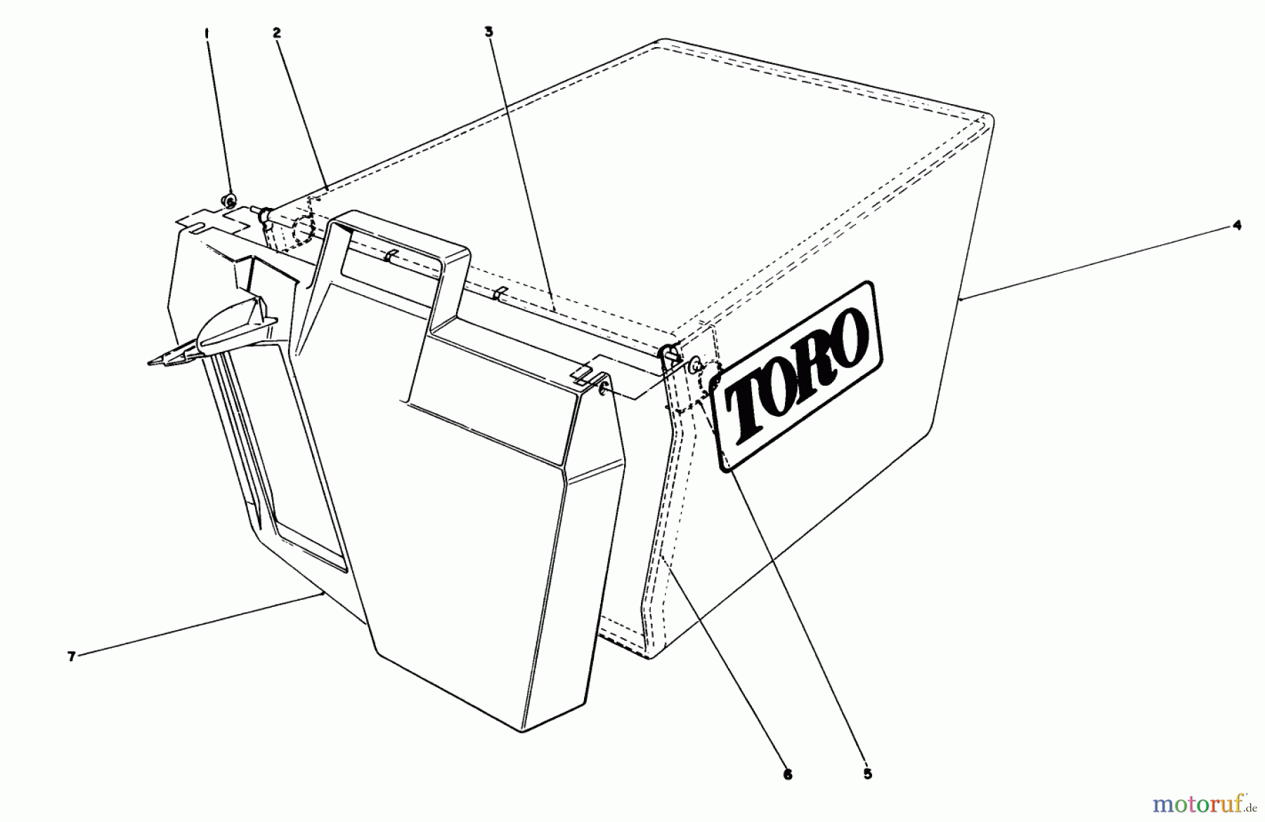 Toro Neu Mowers, Walk-Behind Seite 1 20213 - Toro Lawnmower, 1991 (1000001-1999999) GRASS BAG ASSEMBLY NO. 11-0189