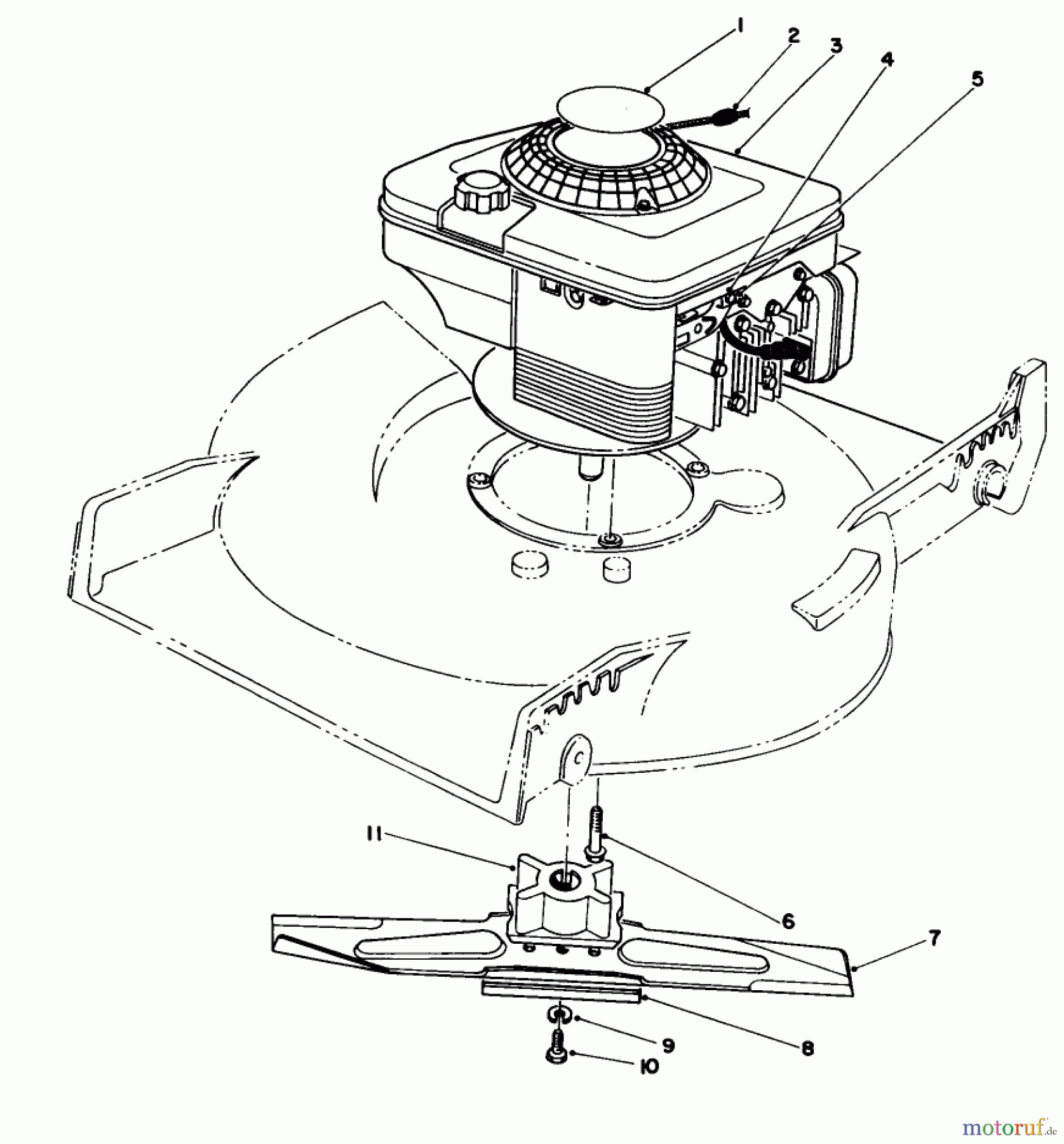 Toro Neu Mowers, Walk-Behind Seite 1 20213 - Toro Lawnmower, 1992 (2000001-2999999) ENGINE ASSEMBLY