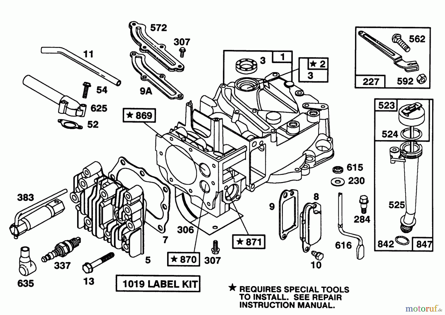 Toro Neu Mowers, Walk-Behind Seite 1 20213 - Toro Lawnmower, 1992 (2000001-2999999) ENGINE BRIGGS & STRATTON MODEL 124702-3115-01 #1