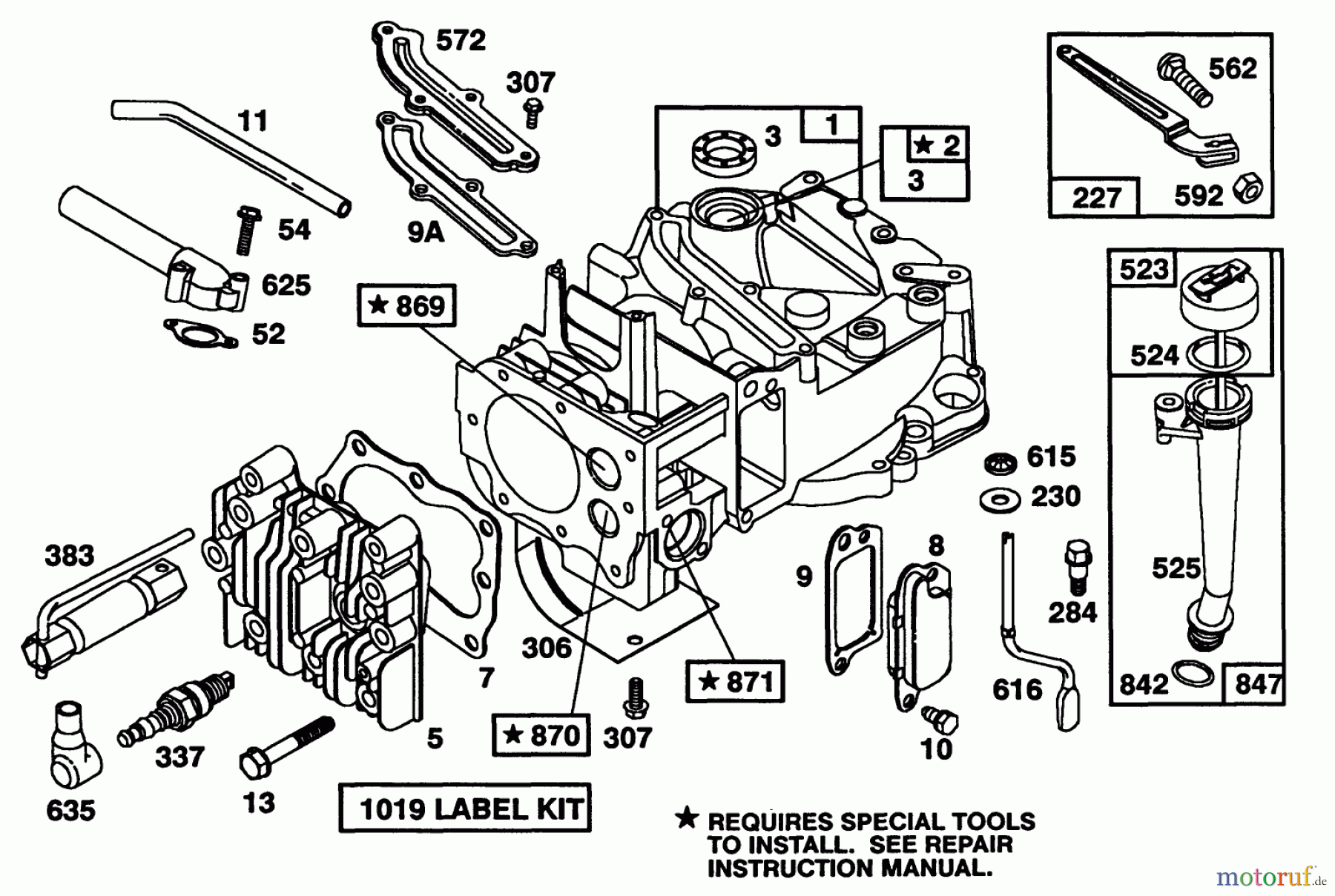 Toro Neu Mowers, Walk-Behind Seite 1 20214 - Toro Lawnmower, 1991 (1000001-1999999) ENGINE BRIGGS & STRATTON MODEL 124702-3115-01 #1