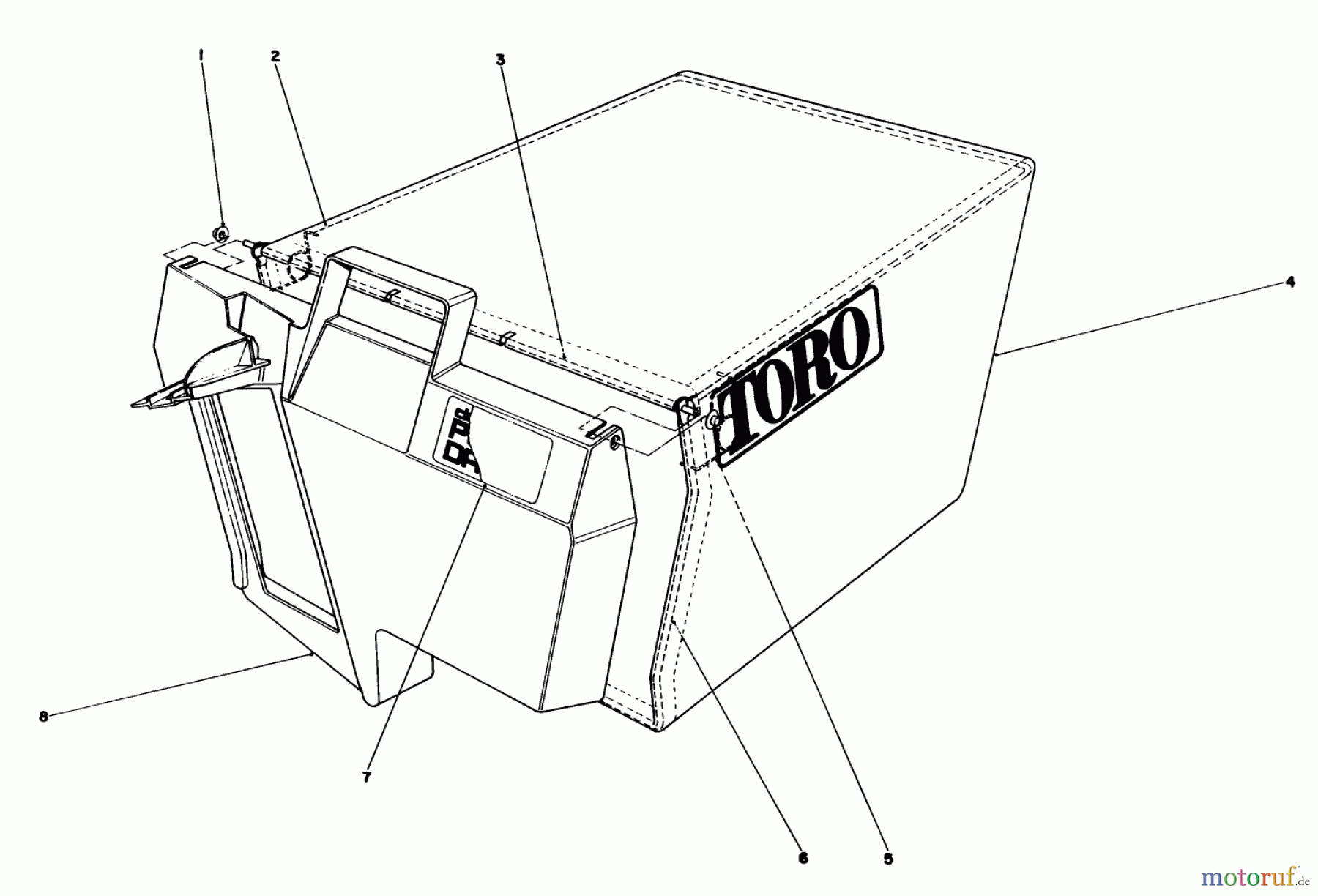 Toro Neu Mowers, Walk-Behind Seite 1 20214 - Toro Lawnmower, 1991 (1000001-1999999) GRASS BAG ASSEMBLY